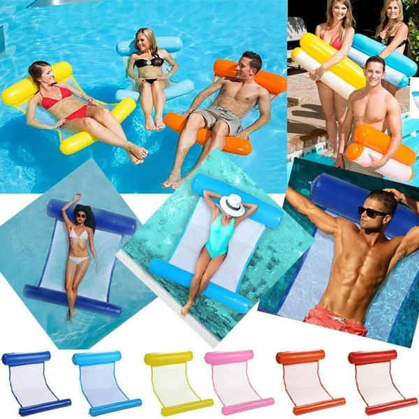 ninos adultos deportes acuaticos colchon de aire piscina plegable playa flotador inflable cojin cama silla hamaca wish