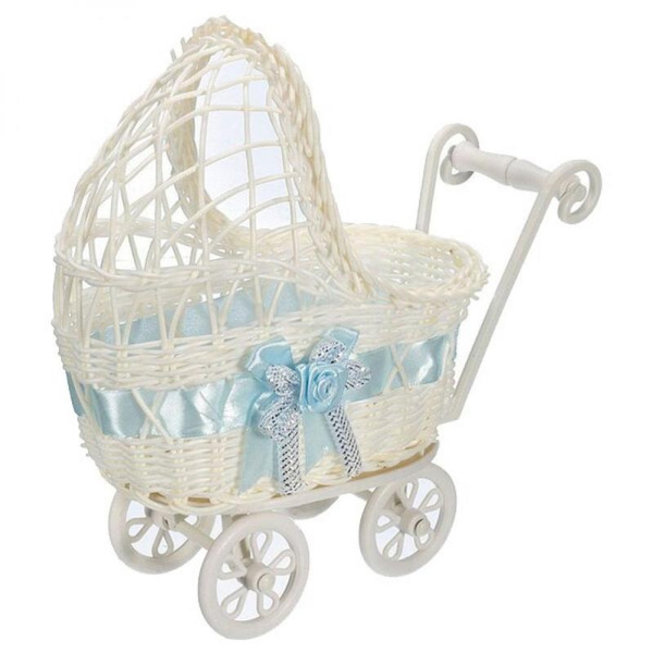 wicker basket baby shower gift