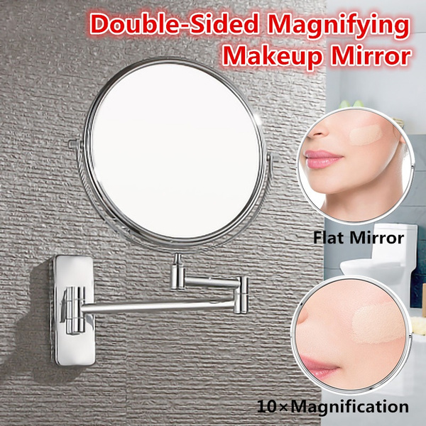 DoubleSided Magnifying Makeup Mirror, 8Inch Diameter 1X/10X Wall