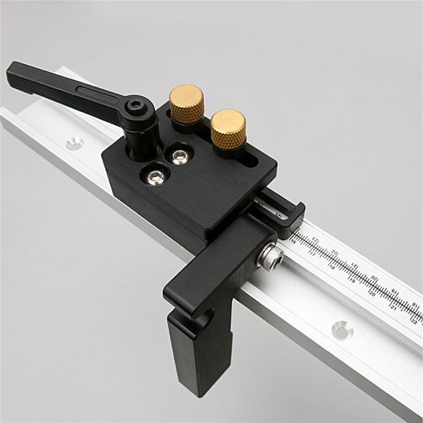 thumbnail image 2 of T-Track Flip Stop Block / Chute Limiter Kit For Woodworking - Square Handle 2 of 14