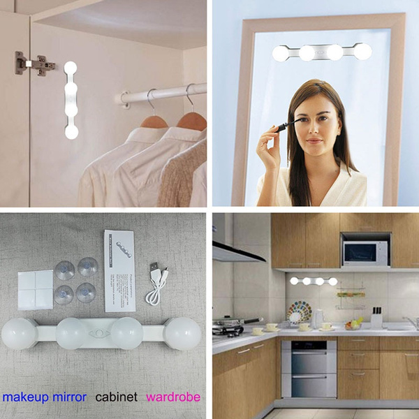 Portable Led Makeup Lights Cordless, Portable Led Vanity Mirror Lights