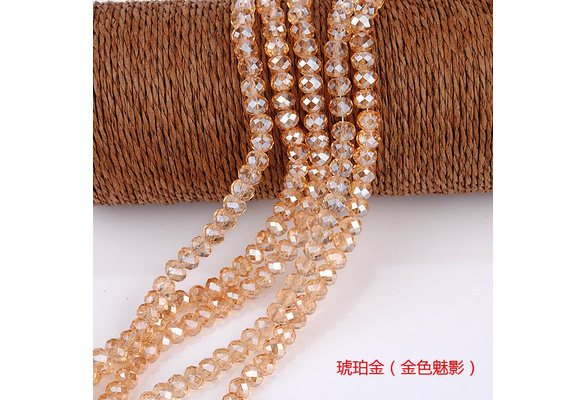 Fashion 4 6 8mm 5040 Rondelle Austria Crystal Beads For Jewelry Making Necklace Bracelet Amber Gold Wholesale Wish