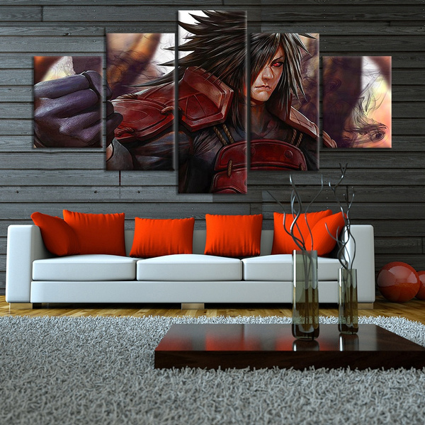 Unframed High Quality Anime Posters Wall Art Home Decor 5 Pieces Naruto Madara Stickers Murals Canvas Painting For Room Frameless Wish - Wall Art Home Decor Murals