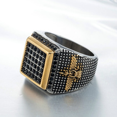 Steel, Jewelry, geometricring, fashion ring
