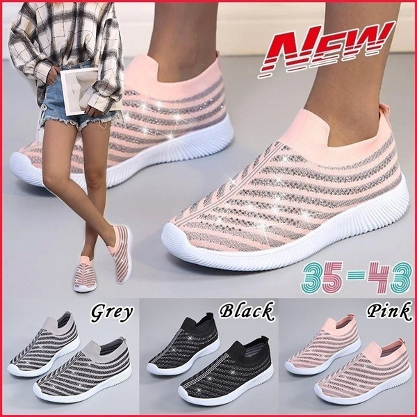 QANSI Girls Shoes Slip On Lightweight Tennis Gym Running Fashion Sneakers for Boys Girls Black/White Size 7.5 Big Kid