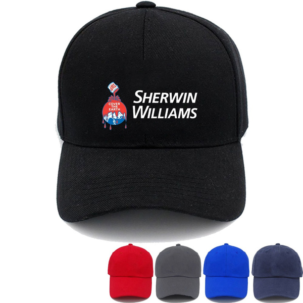 Adjustable Sun Hat Mens Womens Sandwich Baseball Cap Sherwin-Williams-Logo