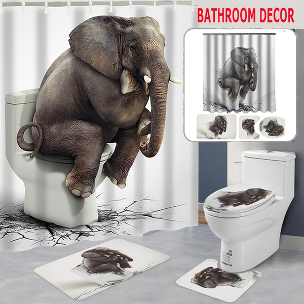 Sitting Elephant Waterproof Bathroom, Elephant Bathroom Accessories