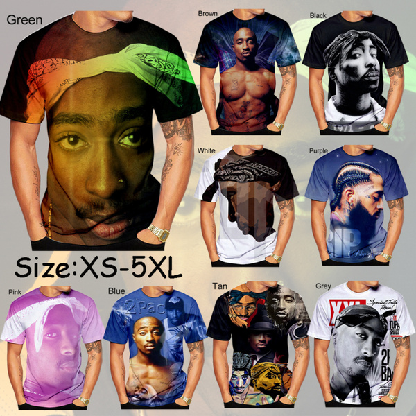 Cool 2PAC Tupac Shakur 3D T-Shirt Hip Hop Rapper Women Men New Tee Short Sleeve 