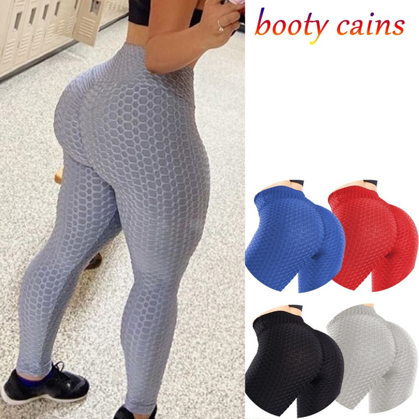 Women Anti Cellulite Leggings Booty Yoga Pants High Waisted Ruched Butt  Lift Textured Scrunch Leggings Booty Tights