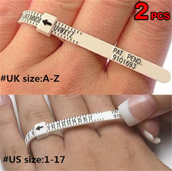 2 Pcs Ring Measuring Tool Multisizer Ring Sizing Tool Gauge UK Size A-Z US  Size 1-17 Measurements Ring Sizer