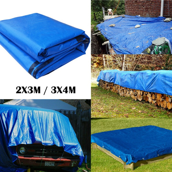 5 X 5 M Tarpaulin Waterproof Heavy Duty Cover Camping Ground Sheet Caravan Furniture Multipurpose 10 Bungee Balls White 90 Gsm~5056575809383 01c Mp