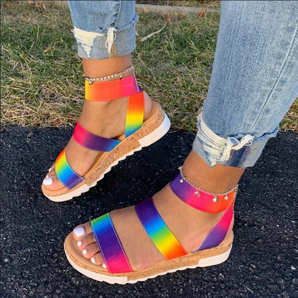 Women's Wide Width Rainbow Sandals
