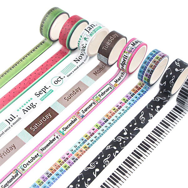 1 Pcs Funny Musical Piano Washi Tape Diy Scrapbooking Label Masking Tape Watermelon Adhesive Tape Student Stationery Gift Nc02 Wish