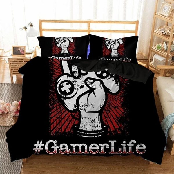 2020 Home Textiles Bedding Set Gamer Life Pattern Duvet Cover Set Baby Single Twin Double Full Size Wish