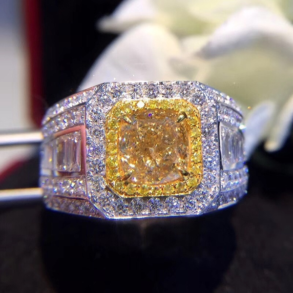 yellow diamond rings for men