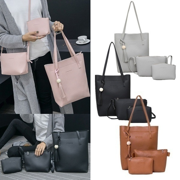 5Pieces Fashion Women Handbag Tote Composite Bags Set Embossed PU Leather  Crossbody Shoulder Bag Purse Clutch Ladies Top Handle - AliExpress