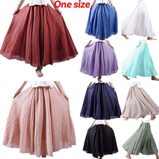 Swing dress, long skirt, elastic waist, jurkenzomer