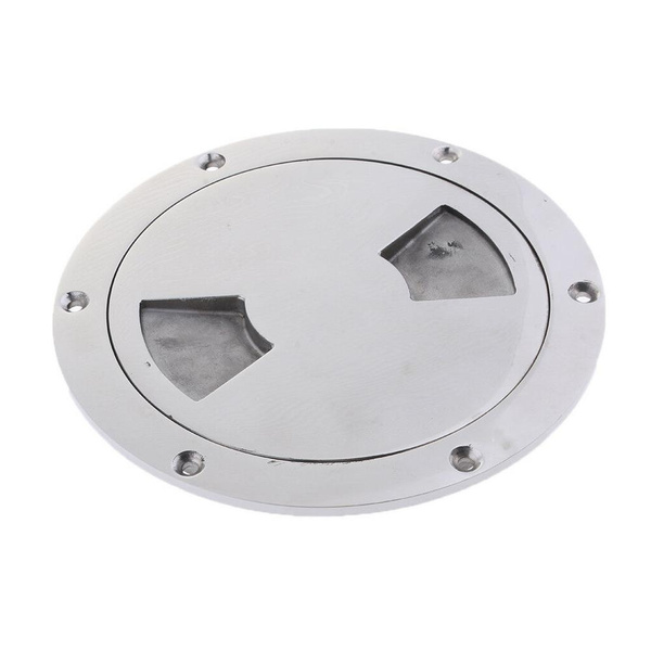 5" 316 Stainless Steel Deck Plate For Boat  Marine Deck Cabin Hardware Polished 