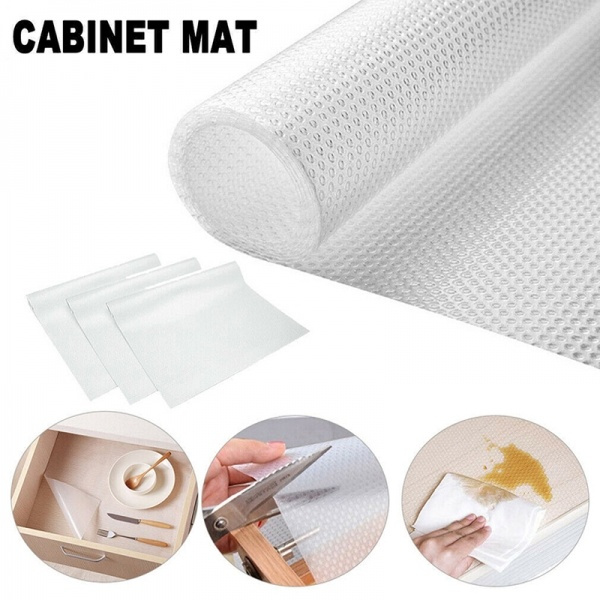 1 Roll Non-Slip Mat Shelf Liner Kitchen Rubber Cupboard Cabinet