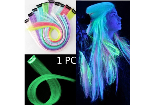 1 PC Light Emitting Fiber Optic Pigtail Braid Plait Luminous Hair