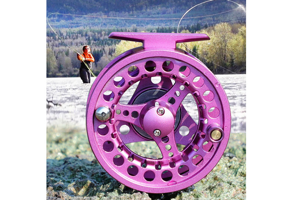 Sougayilang Pink Fly Reel 5/6 WT Freshwater Women Aluminum Fly Fishing Reel  Tackle