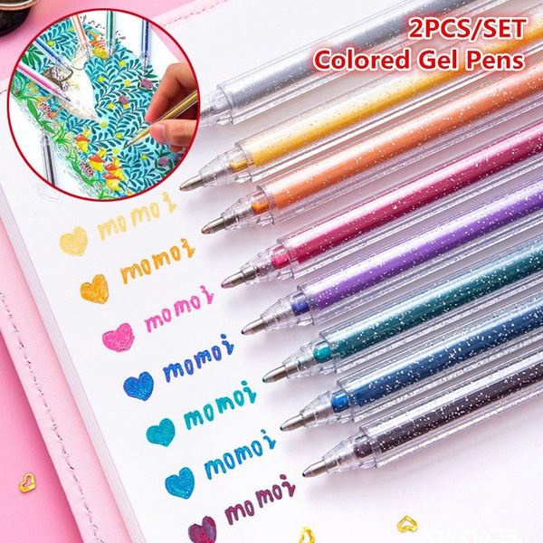 EGNMCR 24 pcs Glitter and Gel Pen Refills, 0.8mm Colorful Gel Pen Set  Glitter and Coloring Pens Art Marker for ing Drawing - Back To School  Savings - Walmart.com