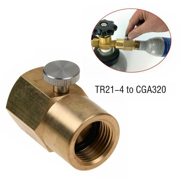 Cylinder Refill Adapter TR21-4 to CGA320 Connector For Soda CAN Version Y1L0 