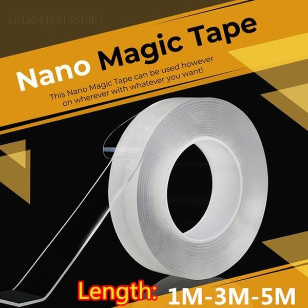 Multifunctional Reusable Double Sided Tape Nano Transparent No Trace Acrylic Magic Tape Cleanable Reuse Waterproof Adhesive Tape Wish