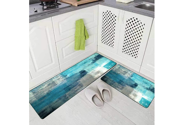 Artnice Kitchen Mats 2 Piece, Modern Abstract Design Kitchen Rugs