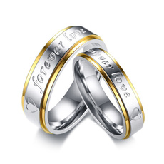 Couple Rings, Steel, foreverlove, heartshapedring