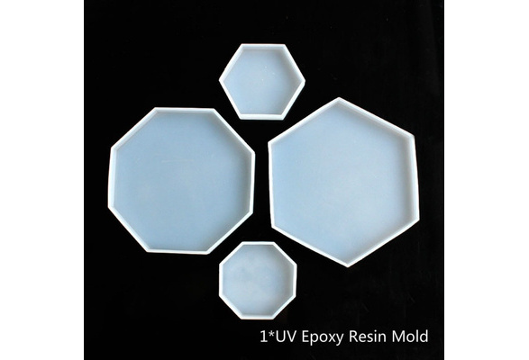 MAGICLULU 1 Set Epoxy Resin Mold Hexagon Resin Molds Bookend Making Molds  for Epoxy Resin Heart Silicone Resin Molds Silicone Epoxy Molds Hexagon