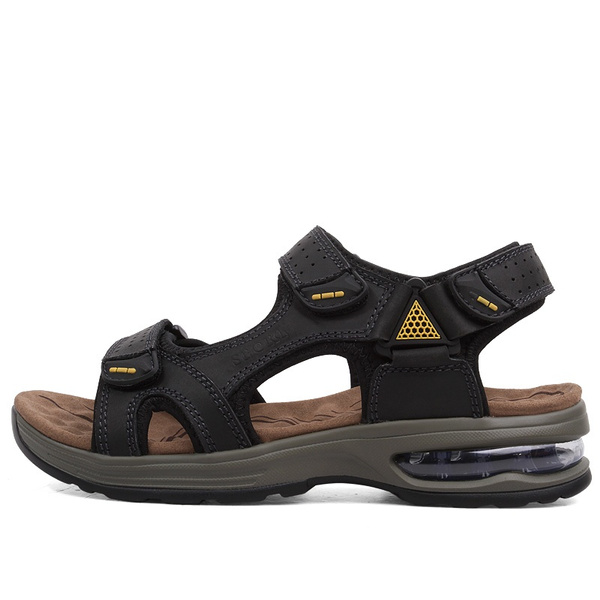 Buy Handmade Leather Slide Sandals With Metal Ring - Amir |  Israel-Catalog.com