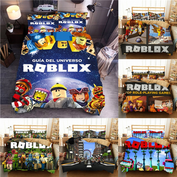 2020 New Design Roblox 2 3 Pcs 3d Bedding Set Children Room Decor Duvet Covers Pillowcase Wish - roblox pillowcase