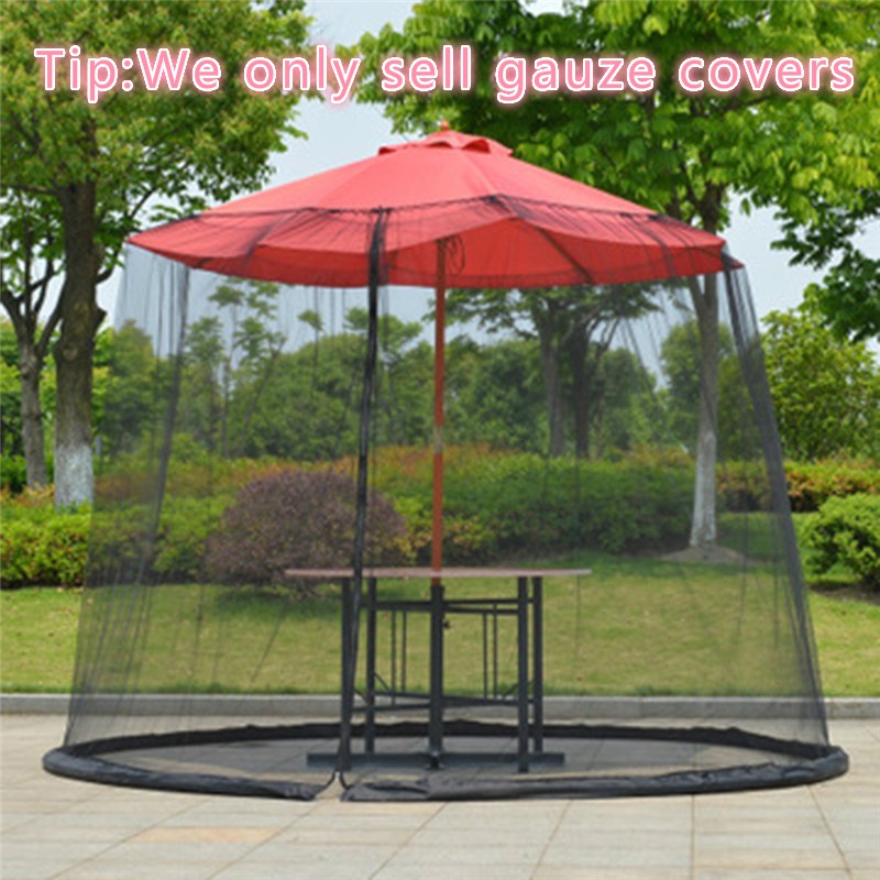 Table Cover Cover Mosquito Net Screen Umbrella Garden Deck Furniture Zipper Mesh Cover Shell Cover Wish