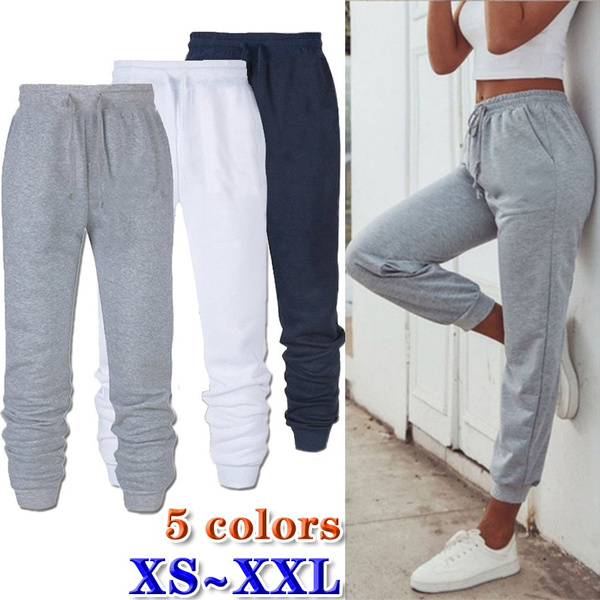 5 Colors XS-XXL）Womens Fashion Sweatpants Joggers Pants Loose Trousers  Sports Pants Fitness Casual Long Pants