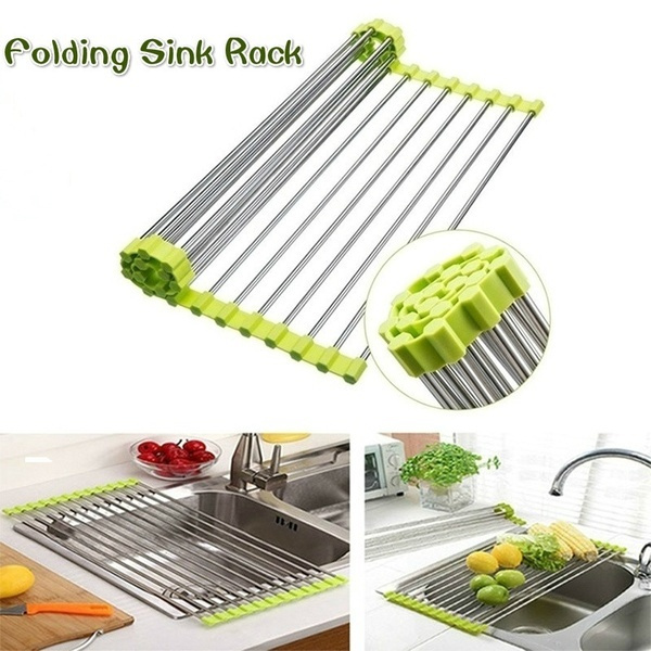 Roll up Dish Drying Rack Kitchen Roll up Sink Drying Rack Portable