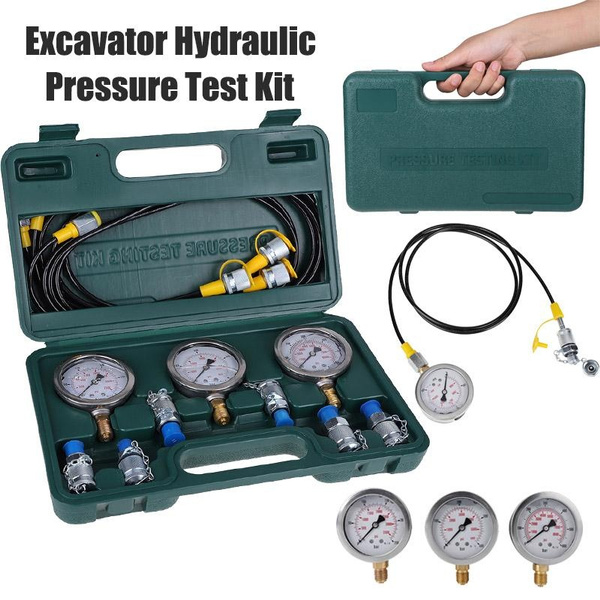 New Excavator Hydraulic Pressure Test Kit With Testing Hose Coupling And Gauge Wish