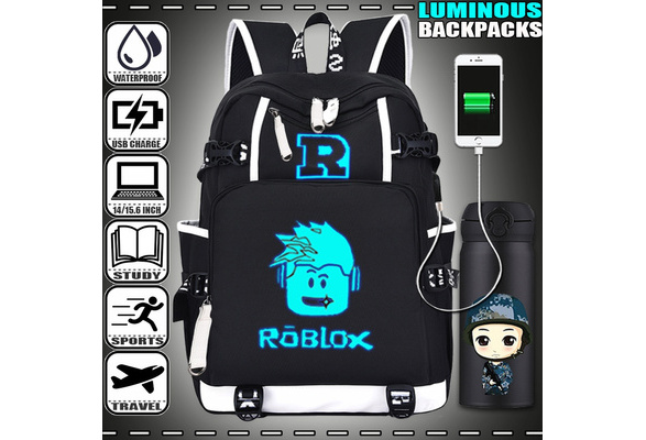 Boys Girls Usb Charging Luminous Roblox Cartoon Printed Backpacks Bookbags For Teenagers Students Travel School Work For 14 15 6 Inch Laptop Wish - toysrus backpack 2020 roblox