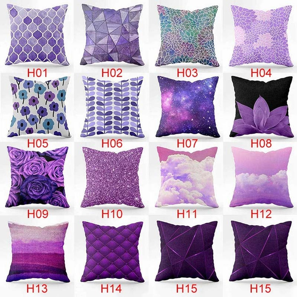 purple pattern cushion