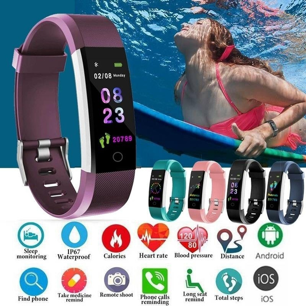 Fitness tracker best sale 115 plus