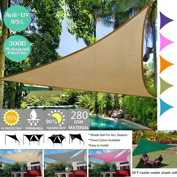 Details about   Outdoor Waterproof Triangular UV Sun Shade Sail Combination Net Triangle Tent