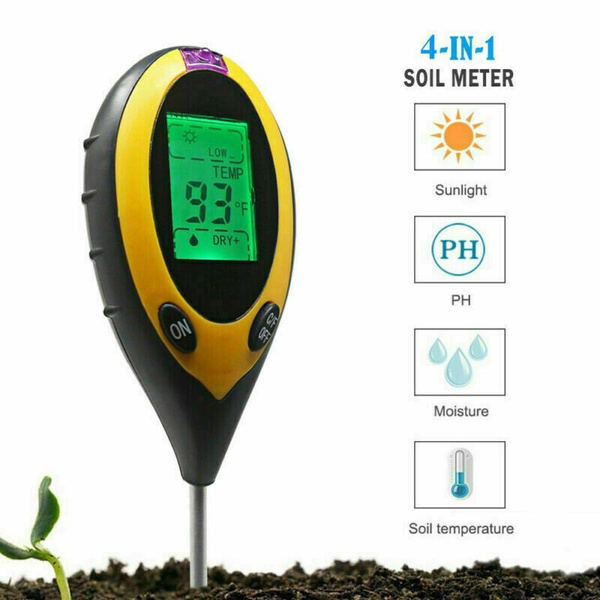 4 in 1 PH Soil Tester Water Light Temp Moisture Meter for Flower Garden Plant UK