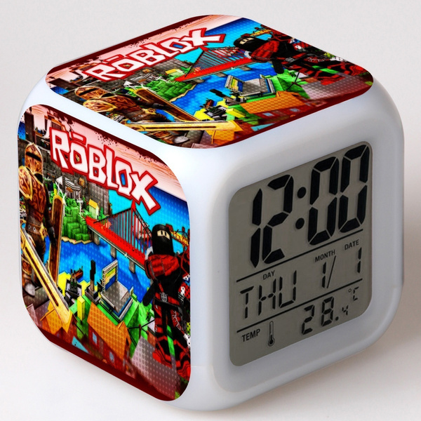 Beautiful Roblox Led Light Alarm Clock Popular Pattern Alarm Clock Boys Girls Alarm Clock Free Gift Power Cord Wish - roblox phone alarm