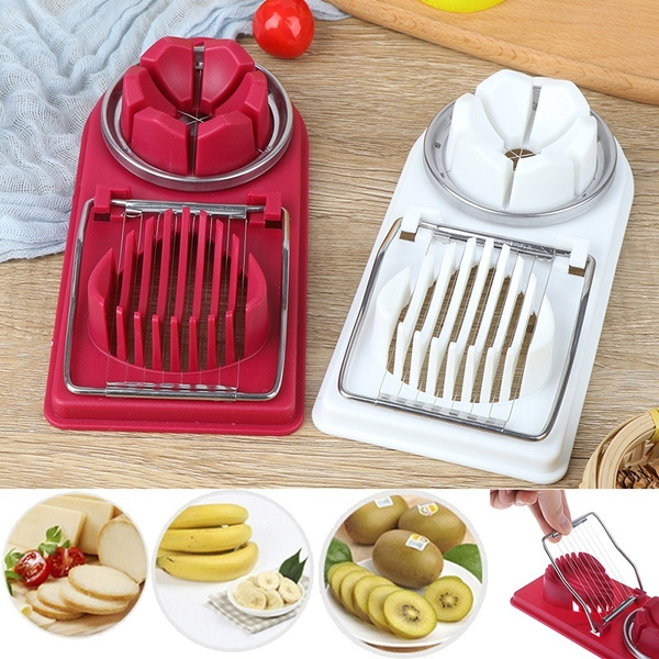 Choice Round Aluminum Hinged Two-Way Egg Slicer with Stainless Steel Wires