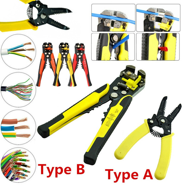 Cable Wire Stripper Cutter Hand Crimper Multifunctional Terminal Stripping Tool 