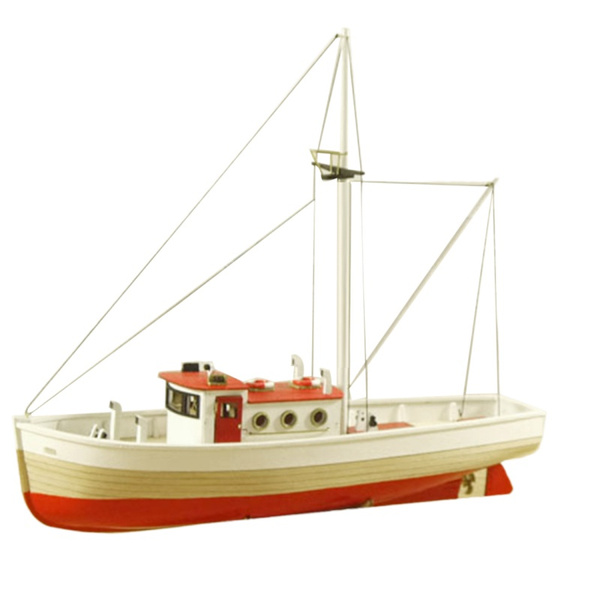 1/66 24 x 22 x 7.2cm NAXOS Assembly Model Kits DIY Wooden Fishing Boat Model