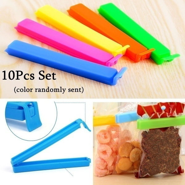 10Pcs Kitchen Storage Food Snack Seal Sealing Bag Clips Sealer Clamp Home Tools 10Pcs Kitchen Storage Food Snack Seal Sealing Bag Clips Sealer Clamp Home Tools