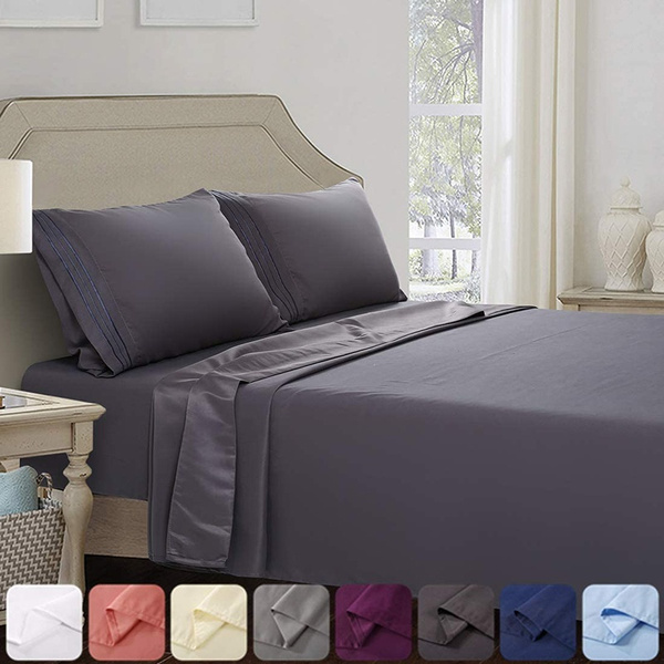 4 Piece & Deep Pocket Hotel Luxury Extra Soft 1800 Series Microfiber Sheet Set 