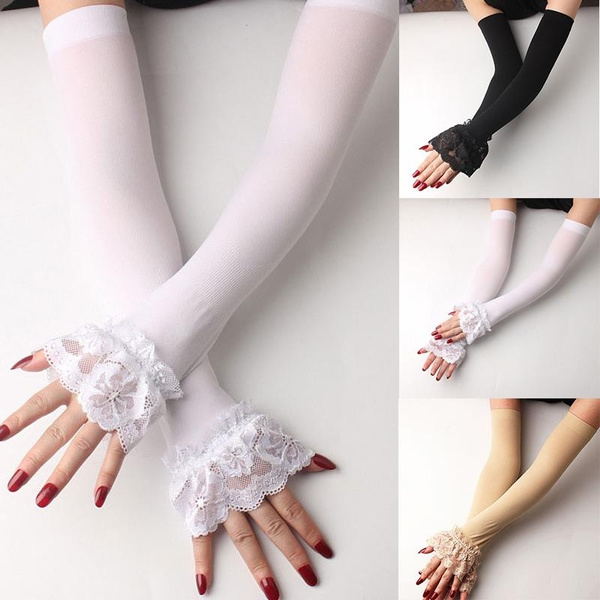 lace arm gloves