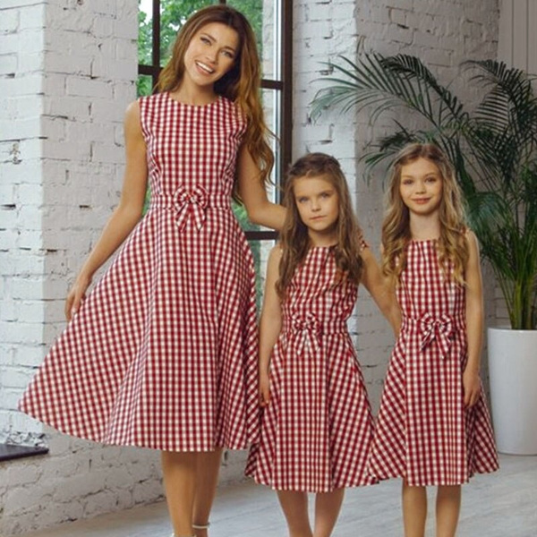 Mother daughter hotsell plaid dresses